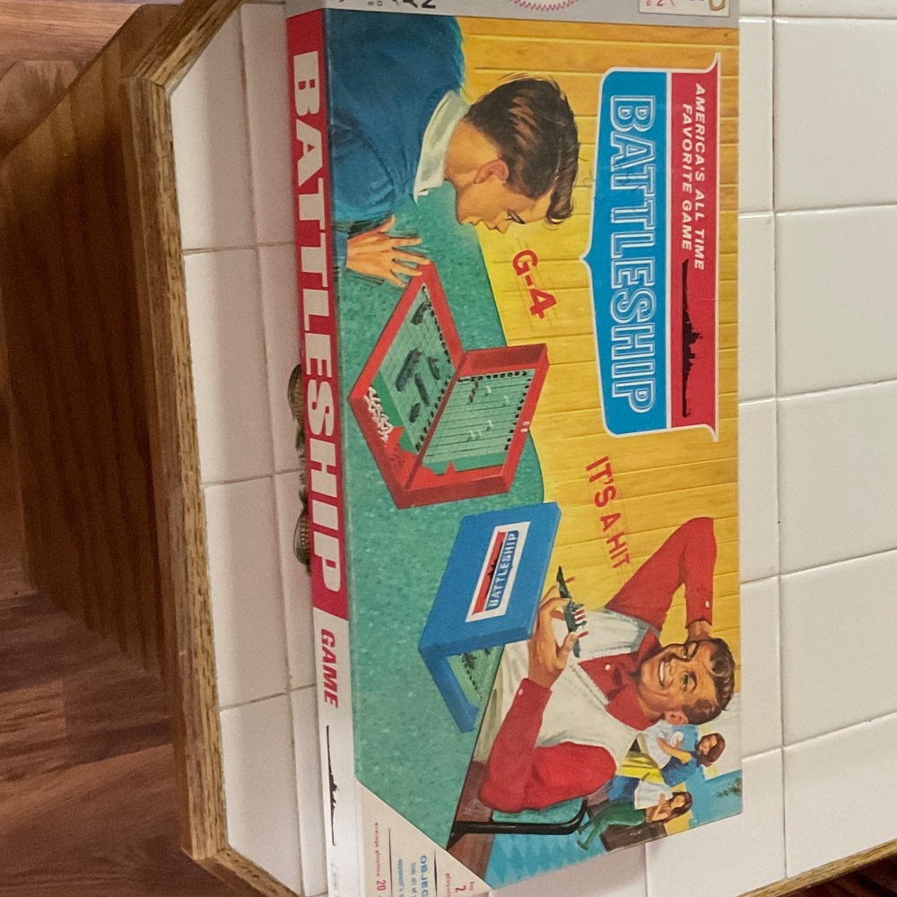 Vintage Battleship Game - by Milton Bradley. Classic Red and Blue Edition